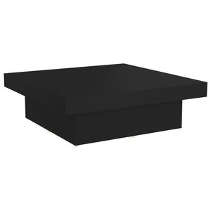vidaXL Mesa de centro 90x90x28 cm derivados de madeira preto
