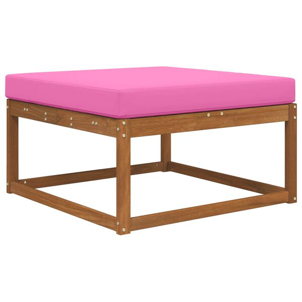 vidaXL Almofada para Sof&aacute; Externo Rosa 80 x 80 x 8 cm Poli&eacute;ster