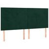vidaXL Cama box spring c/ colch&atilde;o/LED 180x200 cm veludo verde-escuro