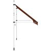 vidaXL Toldo retr&aacute;til manual 400 cm laranja e castanho