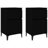 vidaXL Mesas de cabeceira 2 pcs 40x35x70 cm preto