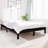 vidaXL Estrutura de cama 120x200 cm pinho maci&ccedil;o preto