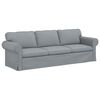 vidaXL Sof&aacute; Cinzento-claro 245 x 82 x 80 cm tecido