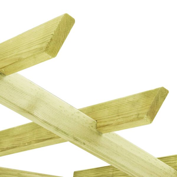 vidaXL P&eacute;rgola de canto com banco 130x130x197 cm pinho impregnado