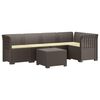 vidaXL Sof&aacute; de Jardim de 5 Pessoas com Almofadas Visual de Rattan PP
