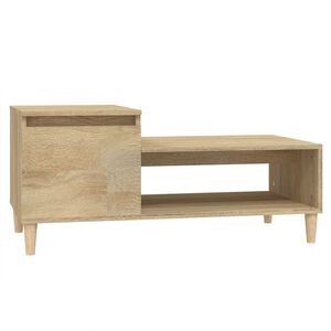 vidaXL Mesa de centro 100x50x45 cm derivados madeira carvalho sonoma