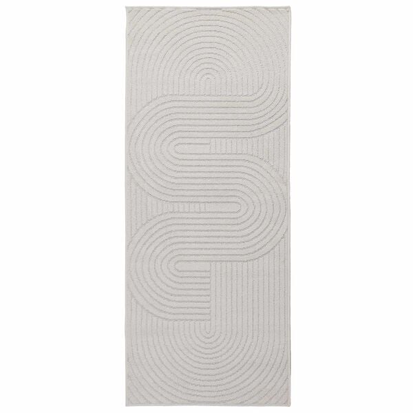 vidaXL Tapetes de &aacute;rea Retangular HUARTE Creme 200 x 80 cm Poli&eacute;ster
