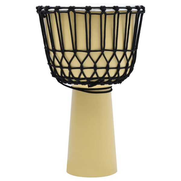 vidaXL Djemb&ecirc; com corda tensora 35,5 cm pele de cabra