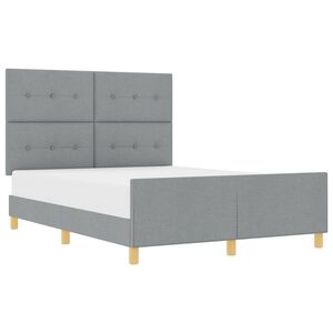 vidaXL Estrutura da Cama Cinzento-claro 140 x 190 cm tecido