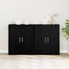 vidaXL Buffet 2 pcs Carvalho Preto 60 x 31 x 70 cm Madeira processada