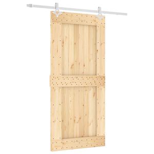 vidaXL Porta Deslizante 95 x 210 cm Natural e Branco