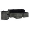 vidaXL 6 pcs conjunto lounge de paletes com almofad&otilde;es pinho maci&ccedil;o