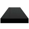 vidaXL Prateleira de parede suspensa 90x23,5x3,8 cm MDF preto