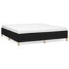 vidaXL Estrutura de cama com molas 160x200 cm tecido preto