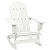 vidaXL Cadeira de baloi&ccedil;o para jardim madeira branco