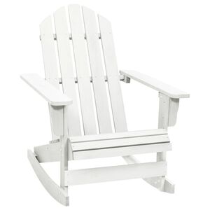 vidaXL Cadeira de baloi&ccedil;o para jardim madeira branco