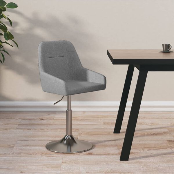 vidaXL Banco de bar tecido cinzento-escuro