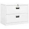 vidaXL Arquivador 90x46x72,5 cm a&ccedil;o branco