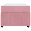 vidaXL Estrutura da Cama com colch&atilde;o Rosa 90 x 200 cm tecido