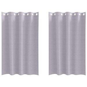 vidaXL Cortinas Blackout com Argolas 2 pcs Cinza Met&aacute;lico 175 x 140 cm