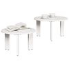 vidaXL Mesa de centro 2 pcs Branco Madeira de pinho maci&ccedil;a