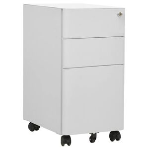 vidaXL Arquivador m&oacute;vel a&ccedil;o 30x45x59 cm cinzento-claro