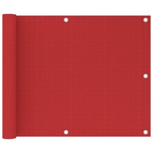 vidaXL Tela de varanda 75x500 cm PEAD vermelho
