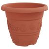 vidaXL Vaso Redondo para Flores 24 pcs Vermelho Tijolo &Oslash; 26 x 21.5 cm