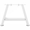vidaXL P&eacute;s para mesa de centro em formato A, 2 pe&ccedil;as, branco, 50x(30-31) cm, a&ccedil;o