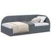 vidaXL Estrutura de Cama de Canto Cinza Escuro 90 x 200 cm Veludo
