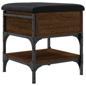 vidaXL Banco sapateira 42x42x45 cm derivados madeira carvalho castanho