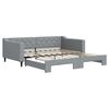 vidaXL Sof&aacute;-cama com gavet&atilde;o 100x190 cm tecido cinzento-claro
