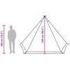 vidaXL Tenda familiar tipi para 6 pessoas impermeável verde azeitona