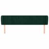 vidaXL Cabeceira de cama c/ abas veludo 183x23x78/88cm verde-escuro