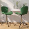 vidaXL Cadeiras de jantar giratorias 2 pcs veludo verde-escuro