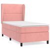 vidaXL Cama com molas/colch&atilde;o 80x200 cm veludo rosa