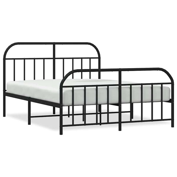 vidaXL Estrutura de cama sem colch&atilde;o com p&eacute;s 180x200 cm preto