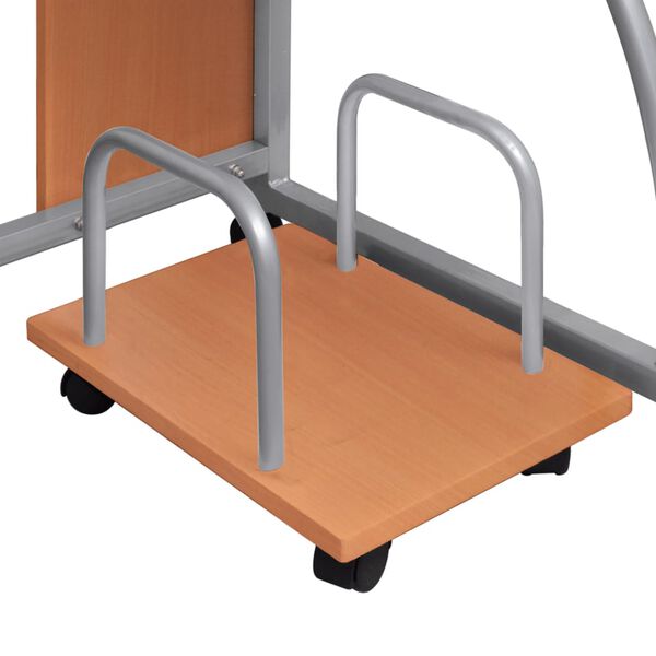 vidaXL Secretária computador 110x52x88,5 cm derivados madeira castanho