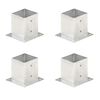 vidaXL Suportes para postes 4 pcs metal galvanizado 121 mm