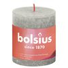 Bolsius Velas r&uacute;sticas cil&iacute;ndricas Shine 4pcs 80x68 mm cinzento areia