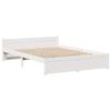 vidaXL Estrutura de cama c/ cabeceira sem colch&atilde;o 140x190 cm branco