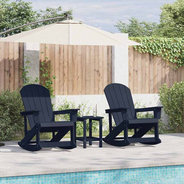 vidaXL Cadeiras de Baloiço Adirondack 2 pcs Azul-marinho HDPE