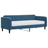 vidaXL Sofá-cama com colchão 90x200 cm veludo azul