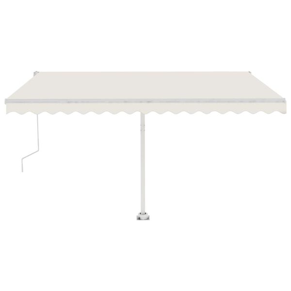 vidaXL Toldo autom&aacute;tico independente 450x350 cm cor creme