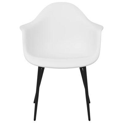 vidaXL Cadeiras de jantar 2 pcs PP branco