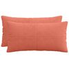 vidaXL Capa almofada 2 pcs ALMELO Laranja Vermelho 40 x 70 cm cord&atilde;o