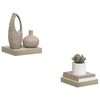 vidaXL Prateleiras de parede suspensas 2pcs 23x23,5x3,8cm MDF carvalho
