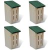 vidaXL Casa para borboletas conjunto 4 pcs 14 x 15 x 22 cm