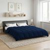 vidaXL Duvet de Ano Inteiro Azul Escuro 240 x 260 cm Microfibra