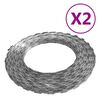 vidaXL BTO-22 Arame farpado 2 pcs 100 m a&ccedil;o